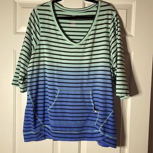 L.I.V.I. by Lane Bryant  Ombré styled, Knit Top